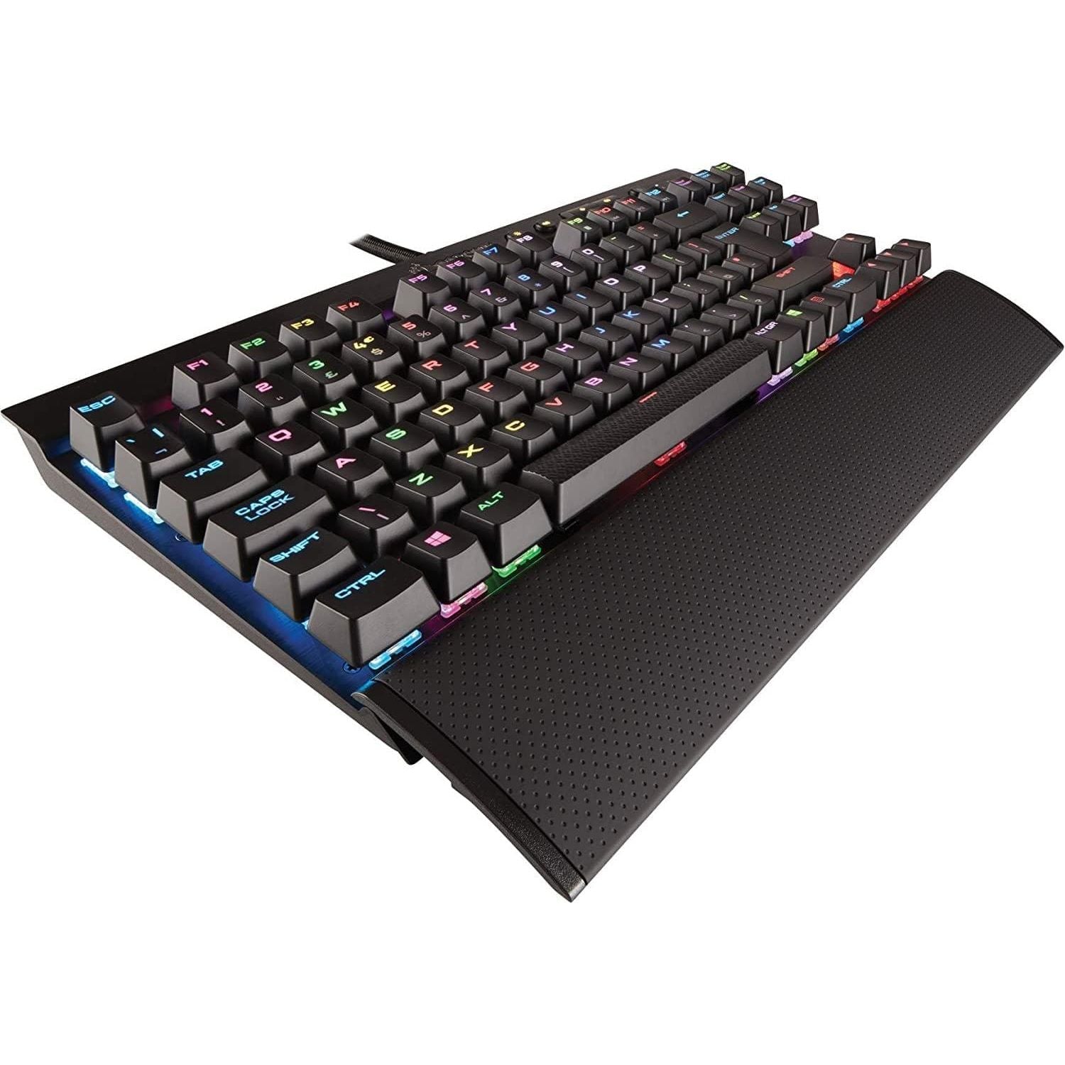 Buy Corsair,Corsair K65 RGB RAPIDFIRE Compact Mechanical Keyboard (CHERRY MX SPEED RGB, Aircraft-Grade Anodised Brushed Aluminium, 10 Keyless Design, Vibrant Multi-Colour LED Backlighting) QWERTY, Black - Gadcet.com | UK | London | Scotland | Wales| Ireland | Near Me | Cheap | Pay In 3 | Keyboards